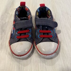 Kids' Blue and Red Velcro Sneakers Lightning McQueen